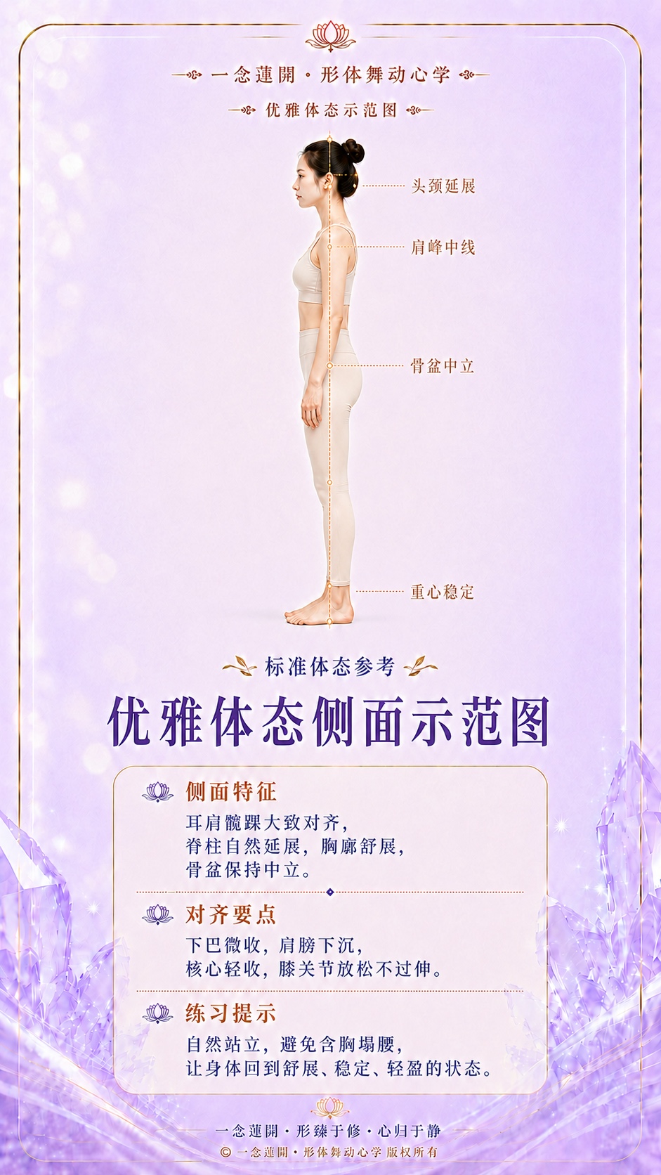 优雅体态侧面参照